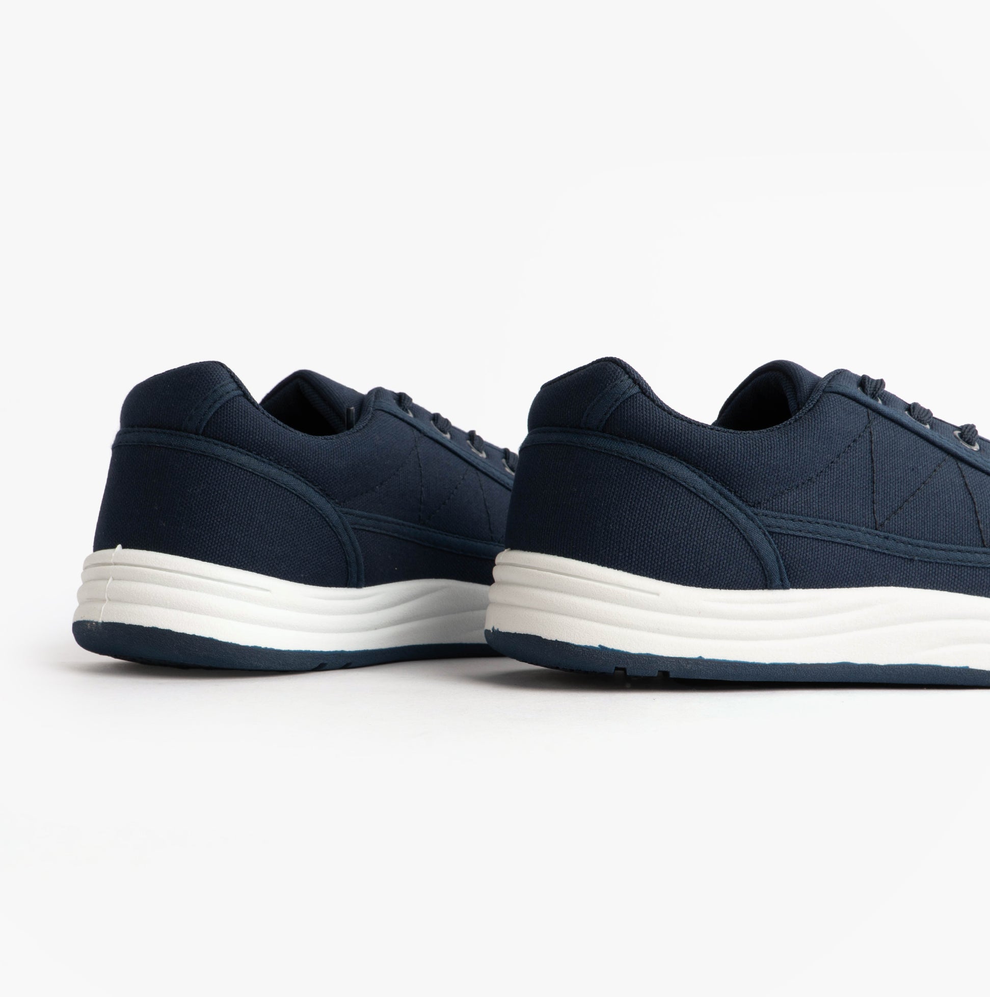 DEK CHARLIE Mens Canvas 5 Eyelet Leisure Trainers Navy