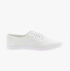 DEK White Canvas Junior Lace Plimsoll