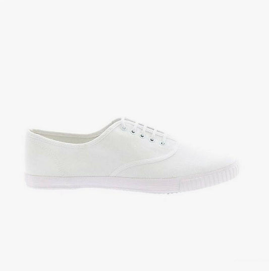 DEK White Canvas Junior Lace Plimsoll