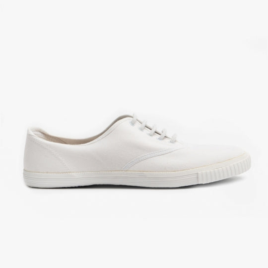 DEK R6301SR Mens Canvas Lace Up Shoes White