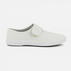 DEK White Canvas Junior Touch Fastening Plimsoll
