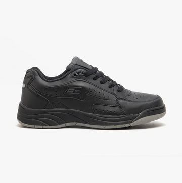 DEK ORLEANS Mens Coated Leather Trainers Black