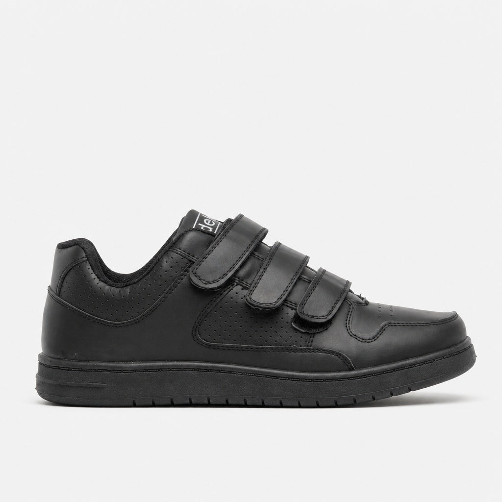 DEK CHARING CROSS Mens Triple Velcro Trainers Black