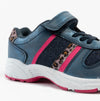 DEK PACIFIC Girls Elasticated Touch Fasten Trainers Metallic Blue/Ocelot