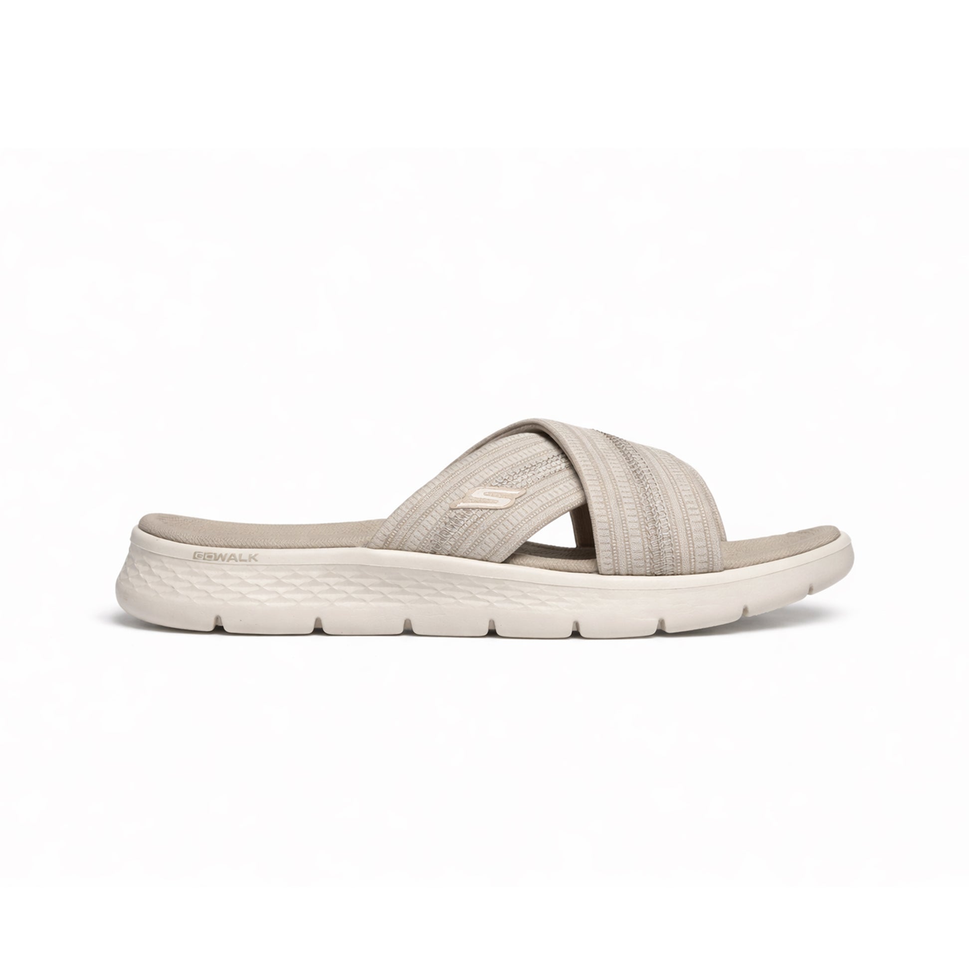 Skechers GO WALK FLEX SANDAL - IMPRESS Womens Sliders Dark Taupe