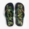 Jack & Jones LOGO PALM PRINT Mens Flip-Flops Navy Blazer