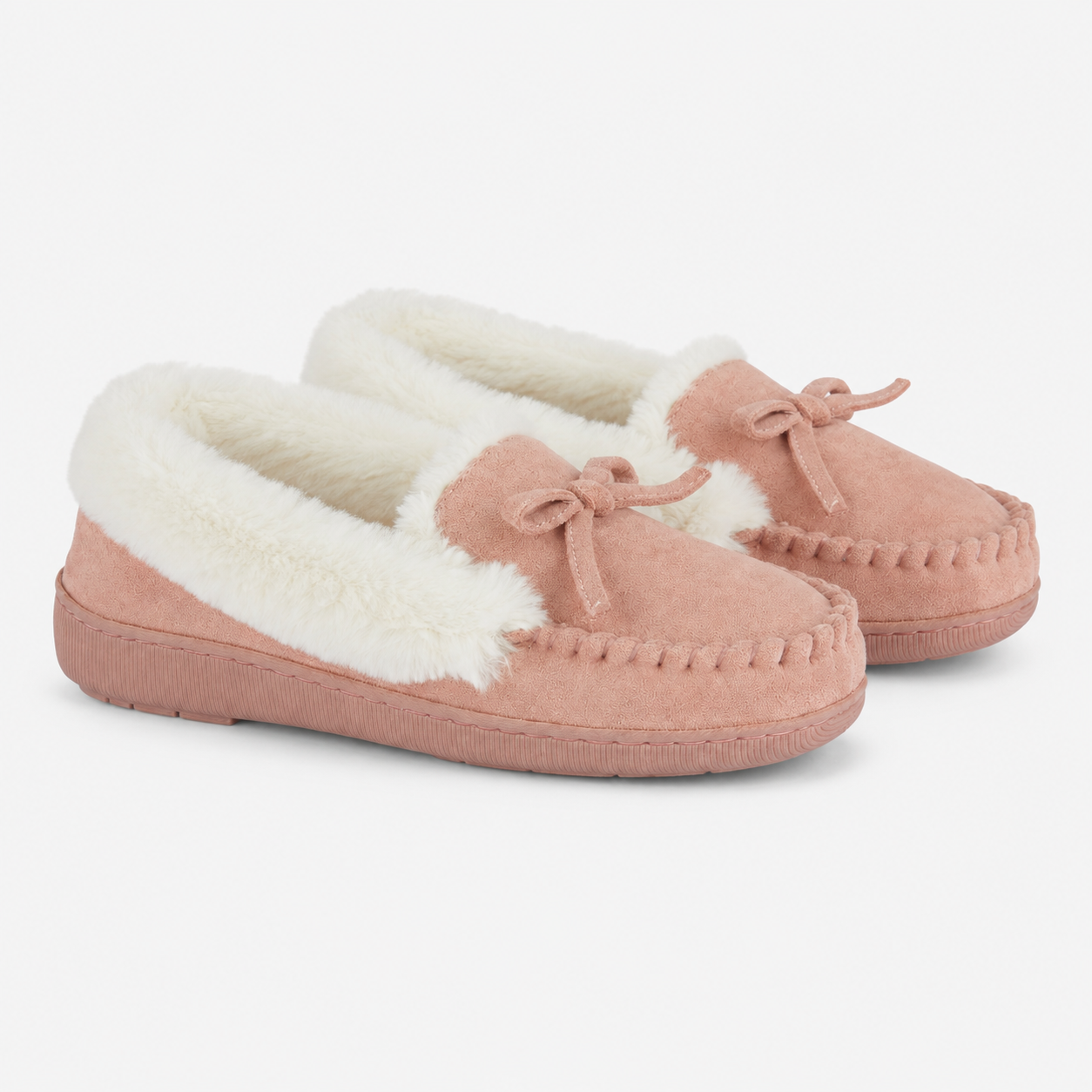 Jo & Joe KINLOCH Womens Moccasin Slippers Dusky Pink