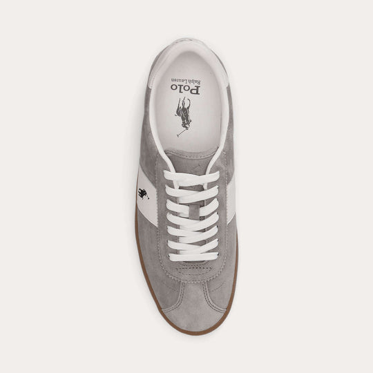 Polo Ralph Lauren Court VLC Mens Court Trainers Earth Grey/Deckwash White