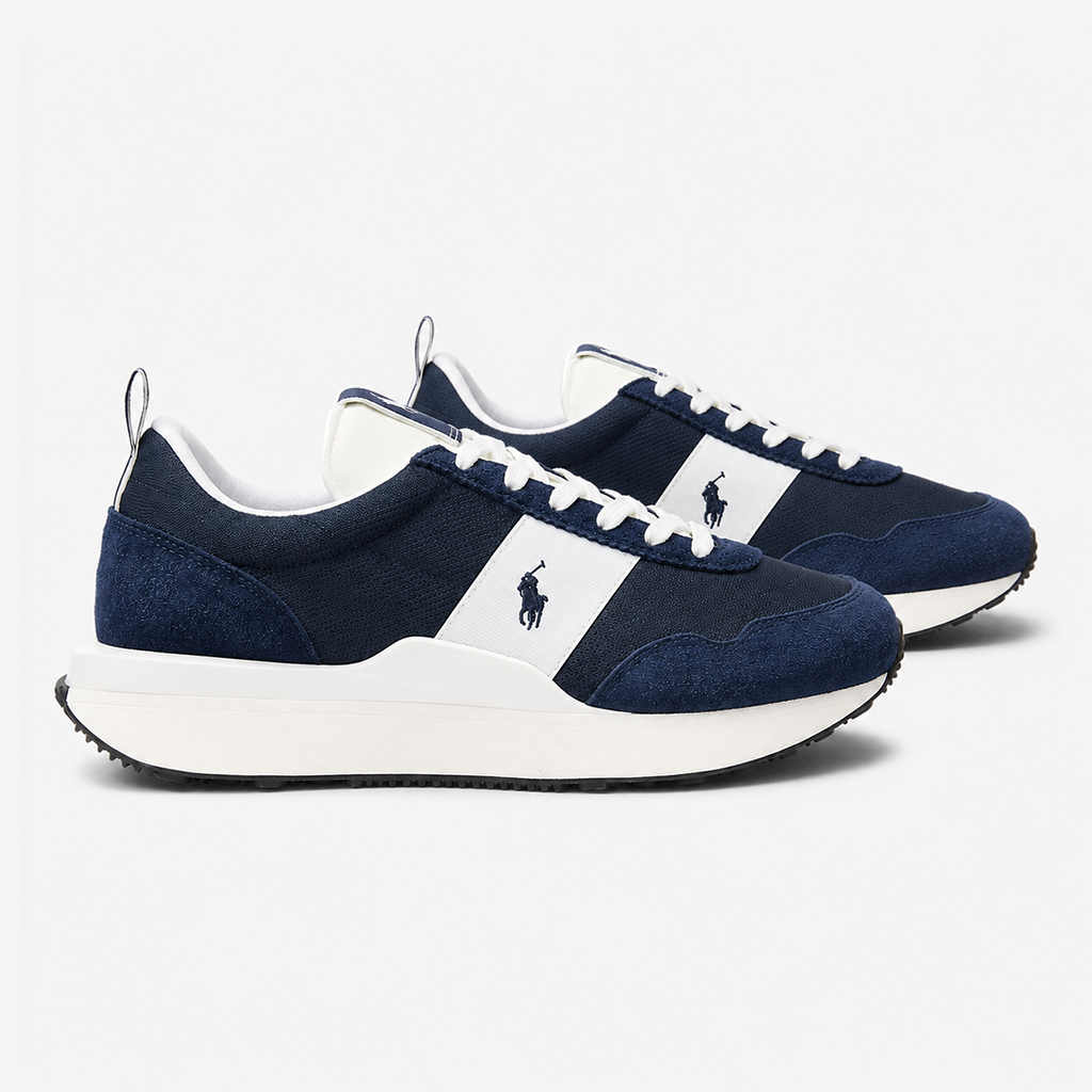 Polo Ralph Lauren TRAIN 89 RIB Mens Casual Trainers Navy/Deckwash White