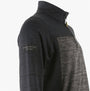 Dewalt CHARLOTTE Womens Sweatshirt Grey Black side view showcasing the funnel neck and zip closure detail.