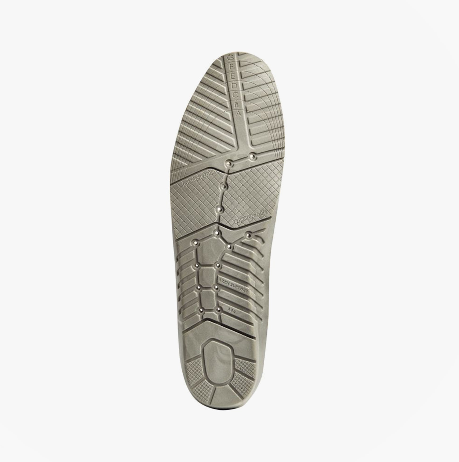 Dewalt Insoles Yellow bottom view showcasing moisture-wicking material and perforated footbed for breathability.