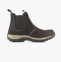 Dewalt RADIAL Mens Boots Brown side view showing leather upper, rubber sole, and ankle height design.