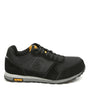 Dewalt SARASOTA Mens Trainers Black side view with suede leather upper and rubber sole.
