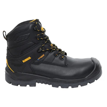 Dewalt SPRINGFIELD Mens Boots Black side view showing lace-up closure and rubber sole.
