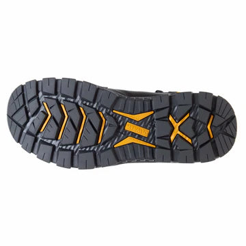 Dewalt SPRINGFIELD Mens Boots Black outsole view showcasing rubber traction pattern and safety features.