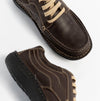 Dr Keller JUPITER Mens Leather Lace Up Shoes Brown