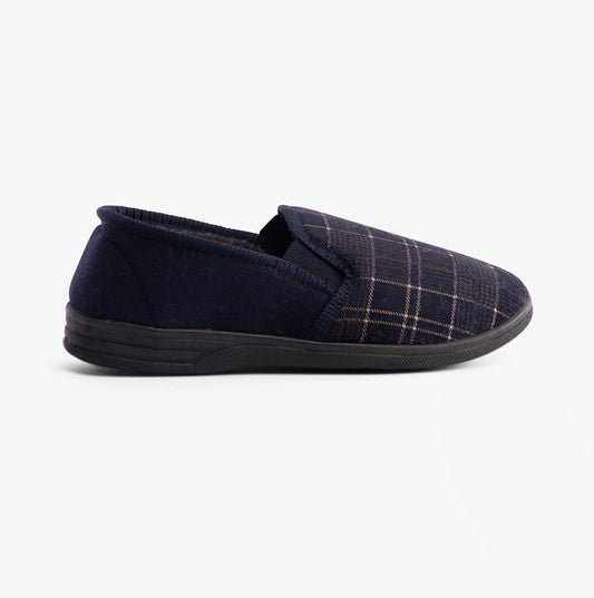 Dr Keller ERIC Mens Full Slippers Navy