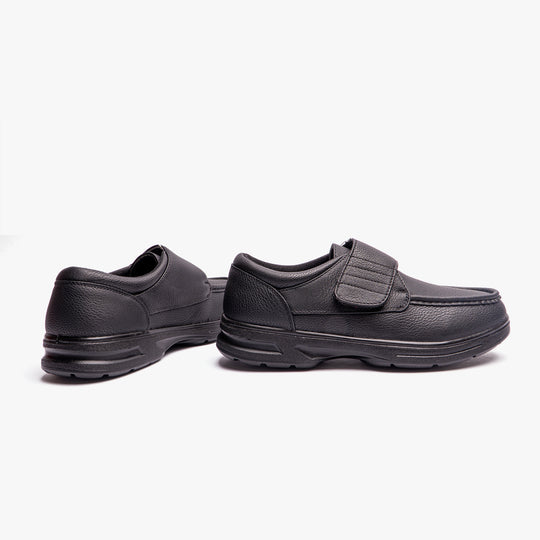 Dr Keller TONY Mens Touch Fasten Shoes Black
