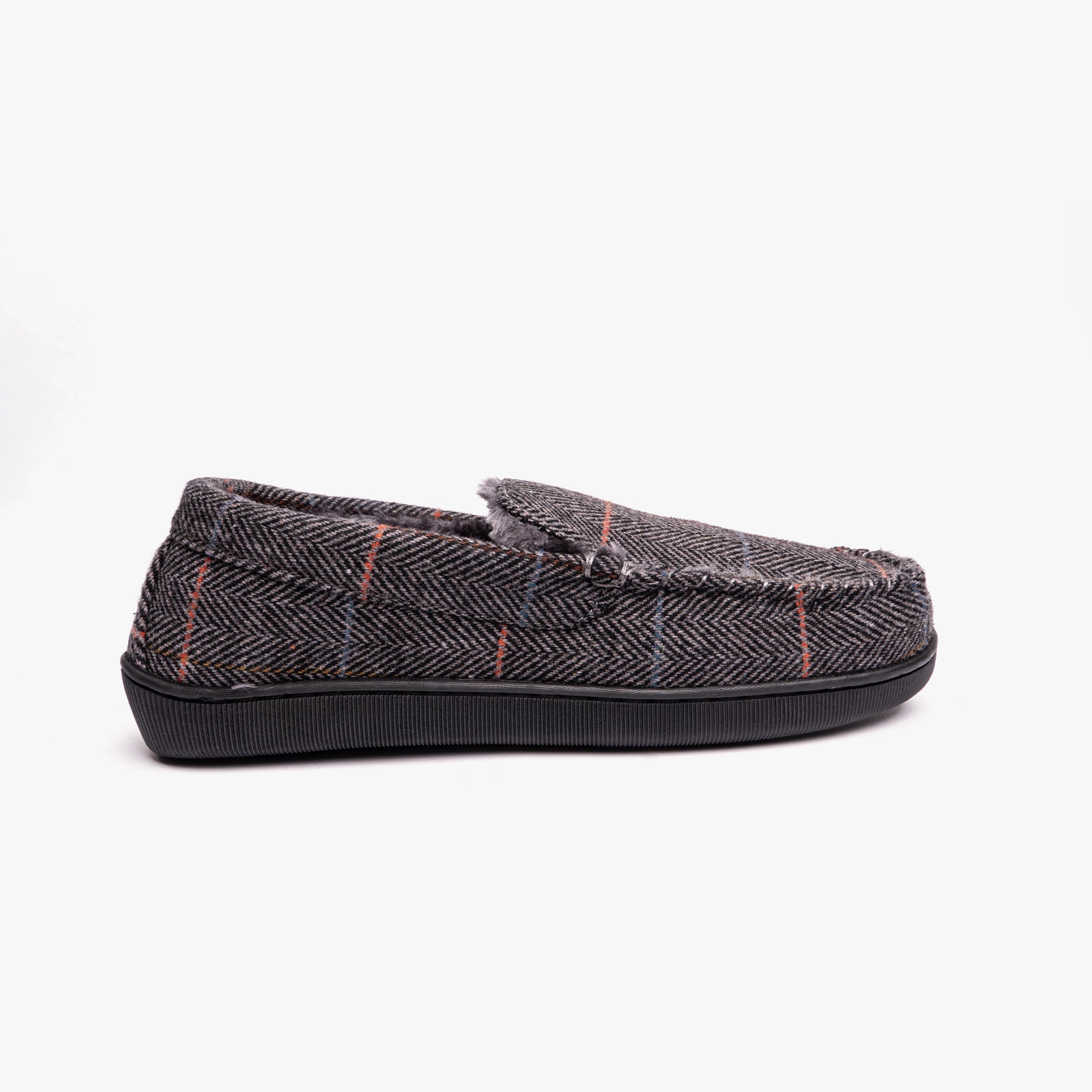 Dr Keller BURT Mens Full Slippers Grey