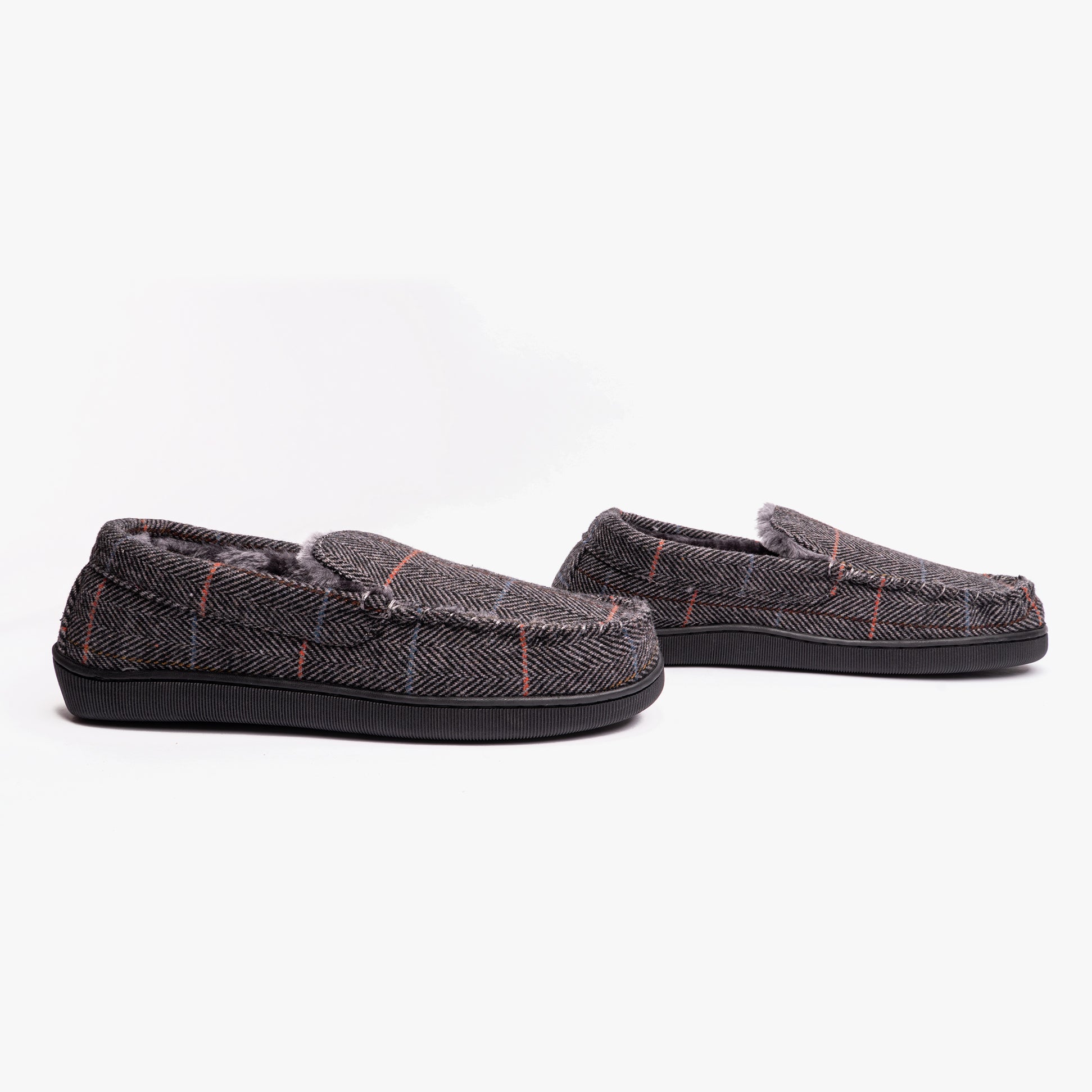 Dr Keller BURT Mens Full Slippers Grey