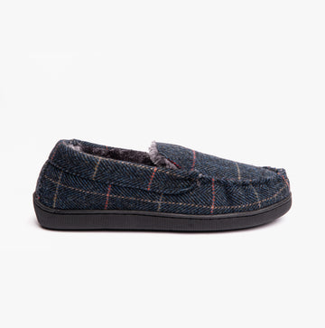 Dr Keller BURT Mens Full Slippers Navy