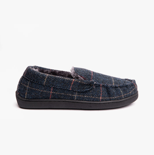 Dr Keller BURT Mens Full Slippers Navy