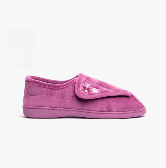 Dr Keller ALOHA Womens Wide Fit Full Slippers Purple