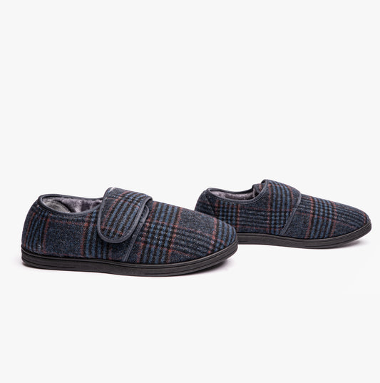 Dr Keller DAVID Mens Full Slippers Navy
