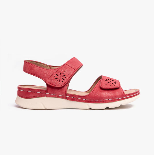 Dr Keller MARIE Womens Sandals Red Metalic