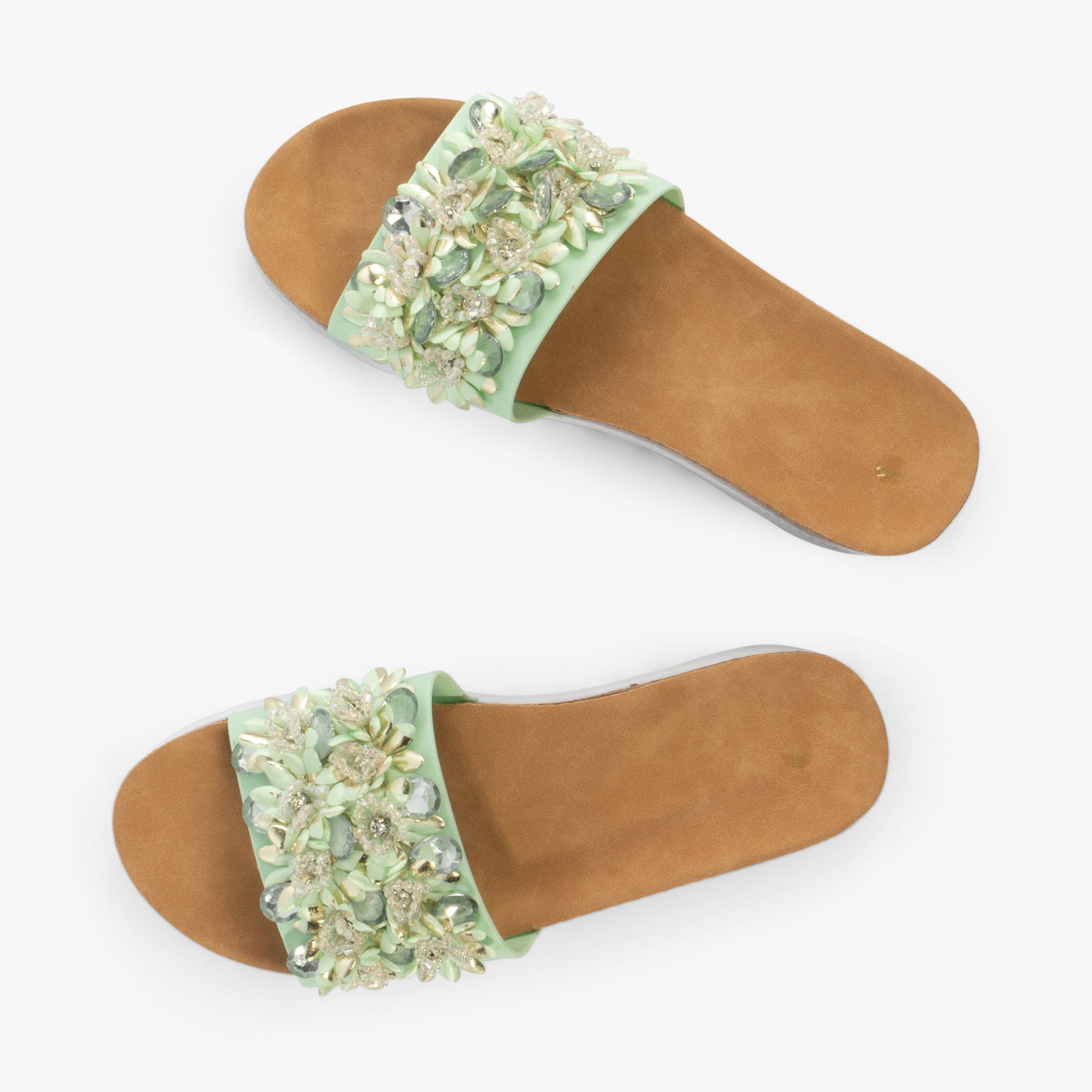 Dr Keller GLITZY Womens Slides Lime Green