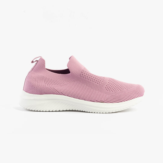 Dr Keller ANIKA Womens Shoes Pink side view showing casual slip-on style with breathable upper and low sole.