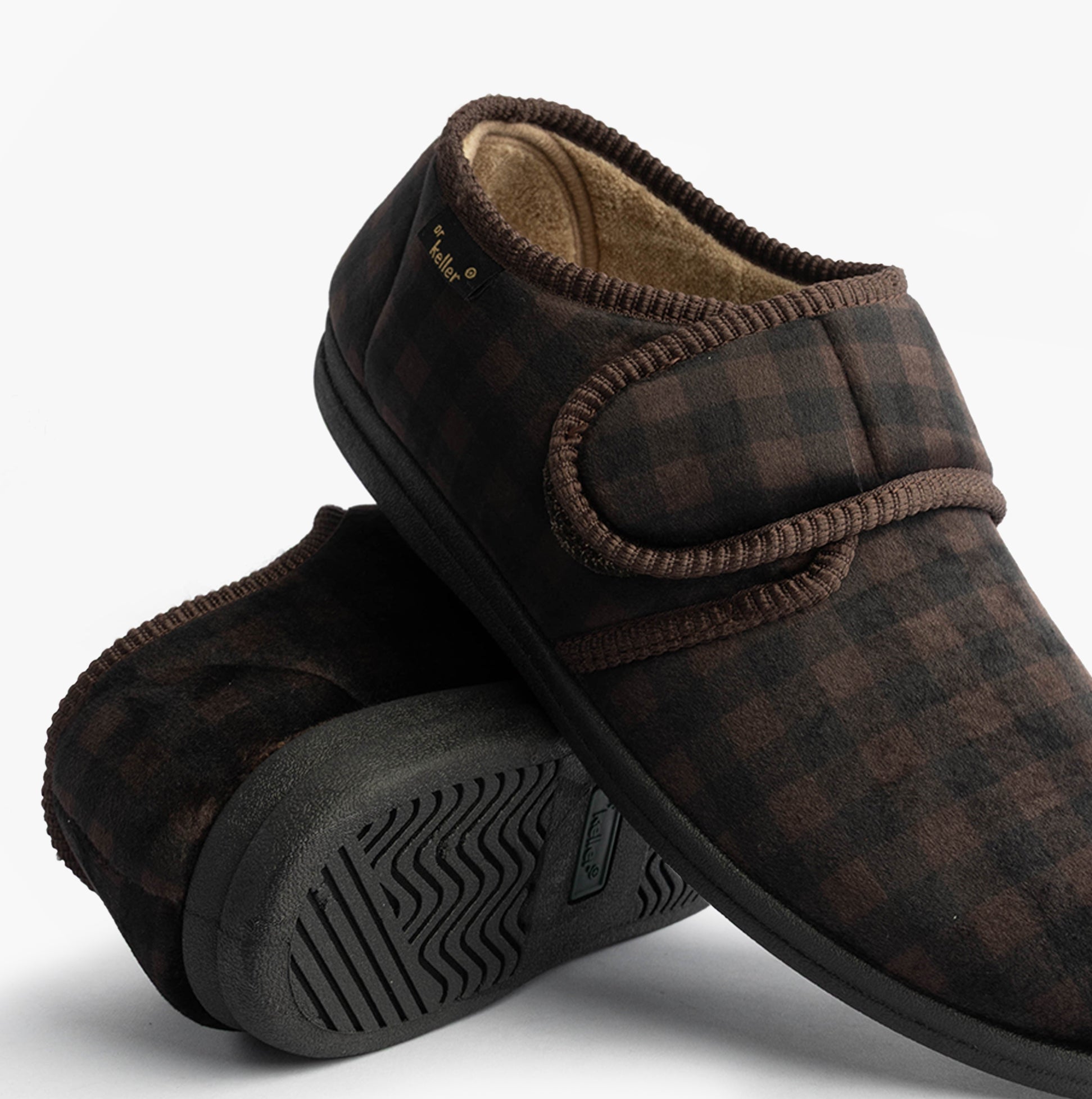 Dr Keller DARREN VELC Mens Slippers Brown