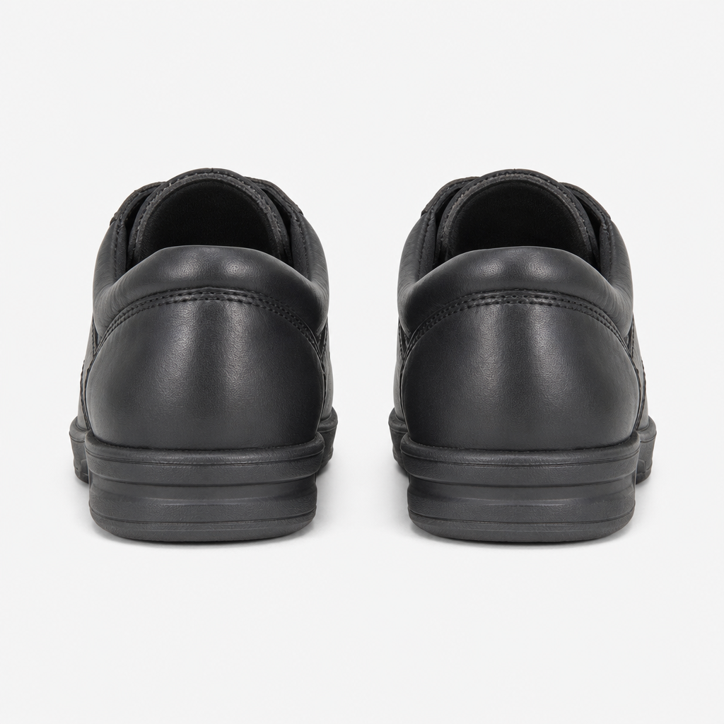 Dr Keller BRIAN Mens Leather Comfort Fit Lace-Up Shoes Black