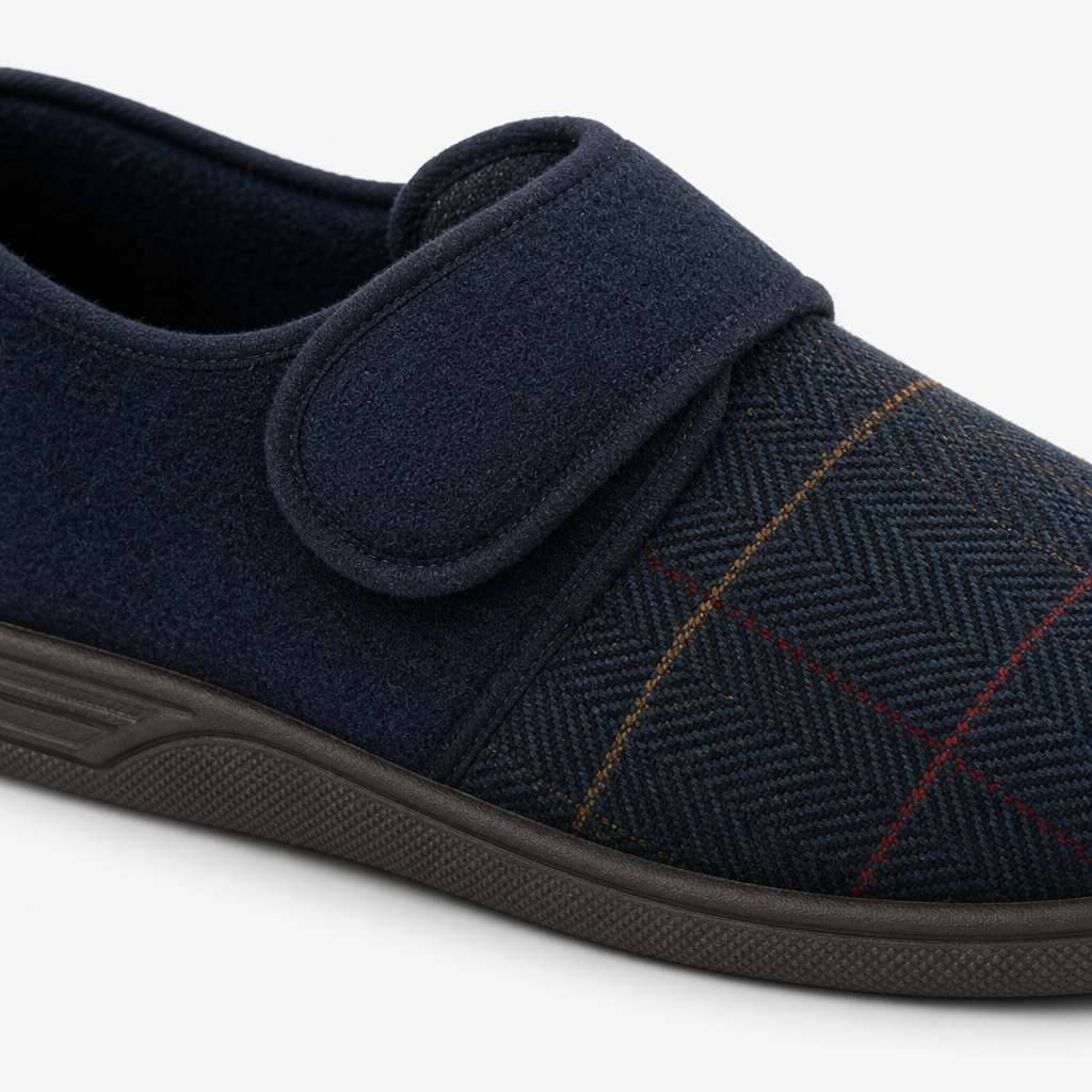Dr Keller ARTHUR Mens Full Slippers Navy