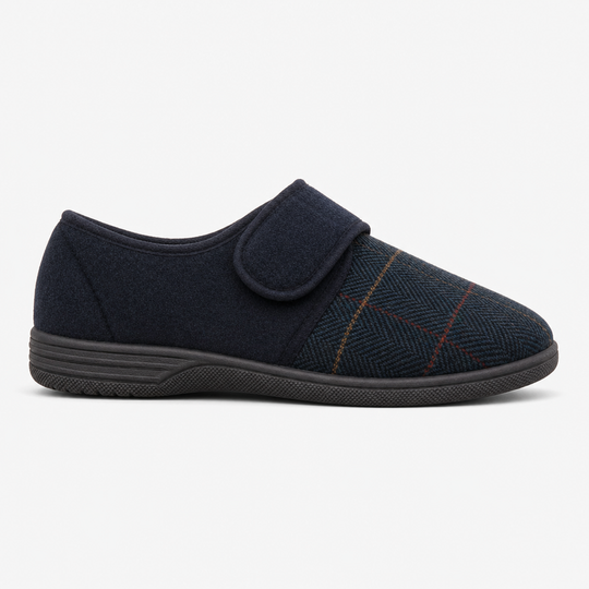 Dr Keller ARTHUR Mens Full Slippers Navy
