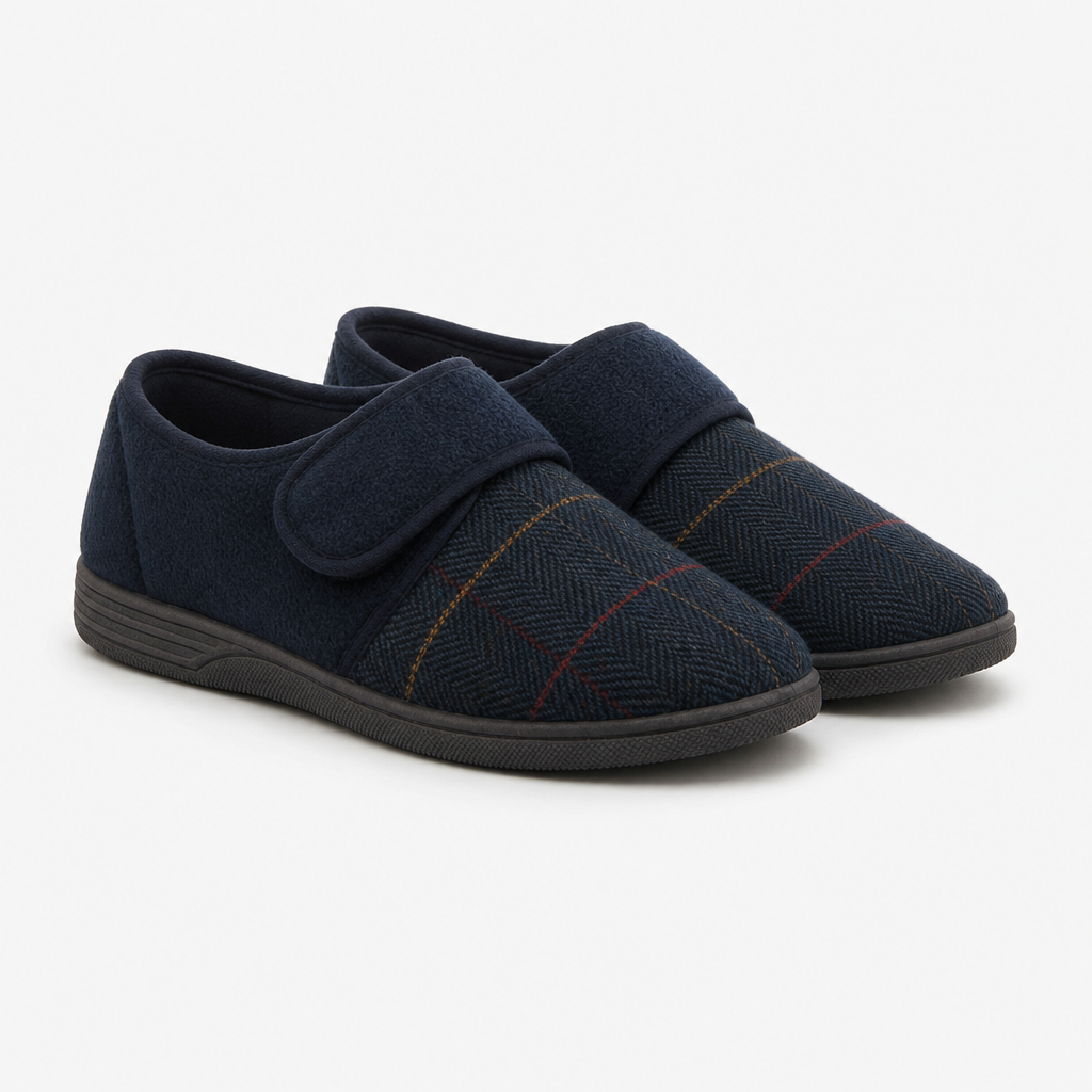 Dr Keller ARTHUR Mens Full Slippers Navy