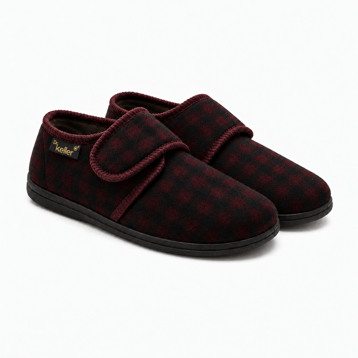 Dr Keller DARREN VELC Mens Touch Fasten/Velcro Burgundy