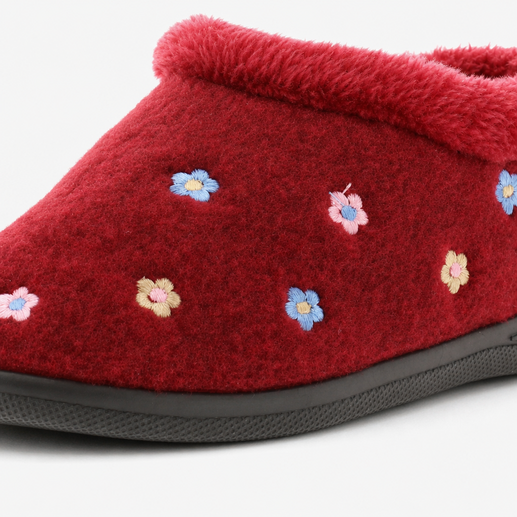 Dr Keller LAYLA Womens Full Slippers Burgundy