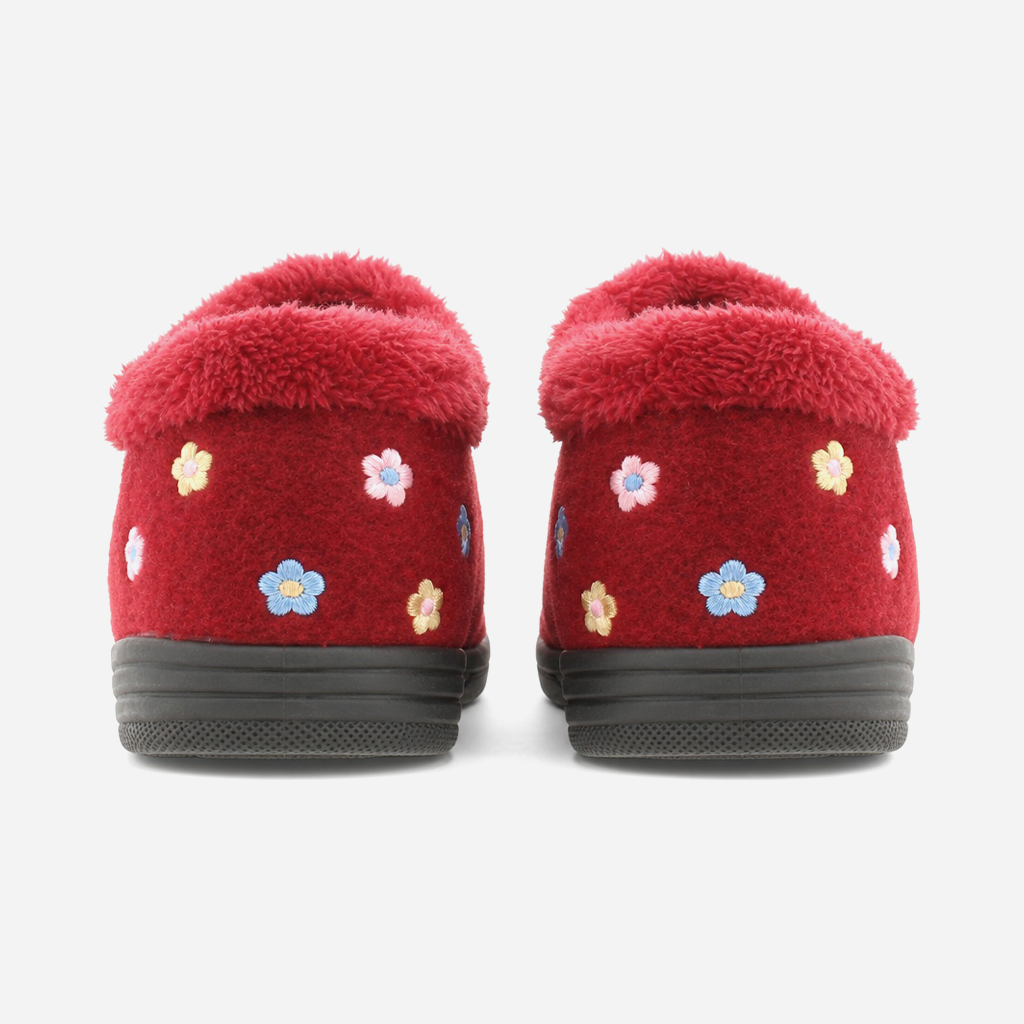 Dr Keller LAYLA Womens Full Slippers Burgundy