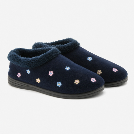 Dr Keller LAYLA Womens Full Slippers Navy