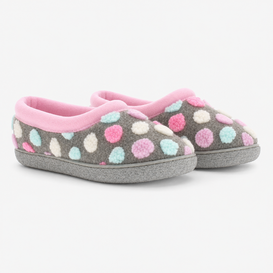 Dr Keller SNOWFLAKE Womens Full Slippers Grey