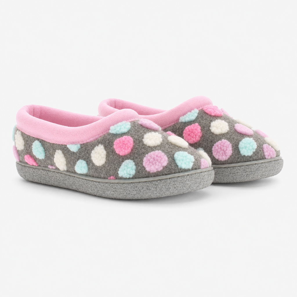 Dr Keller SNOWFLAKE Womens Full Slippers Grey