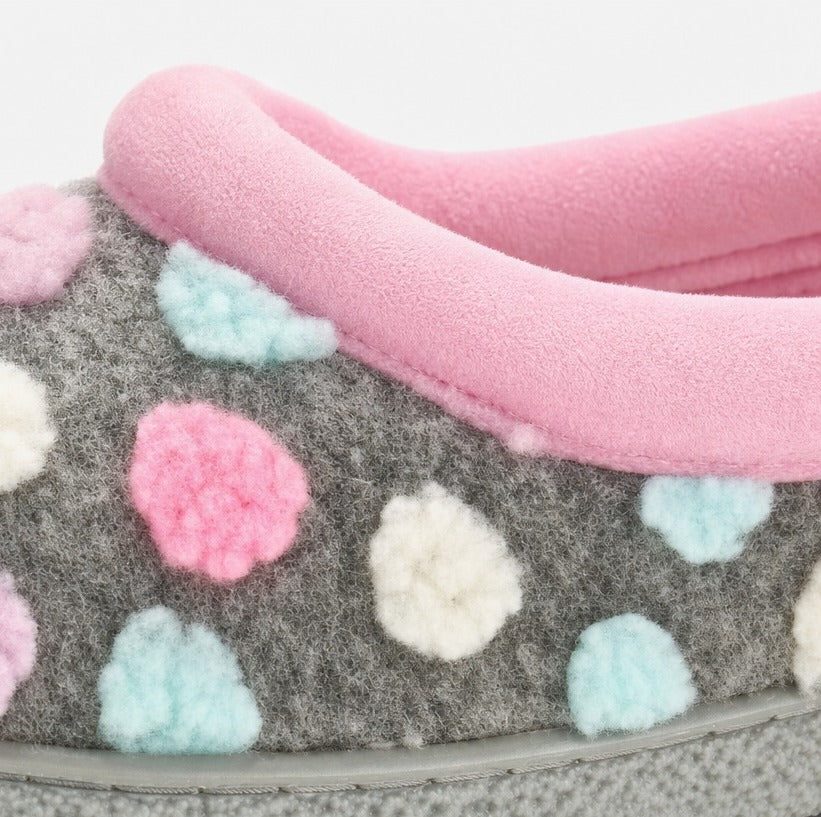 Dr Keller SNOWFLAKE Womens Full Slippers Grey
