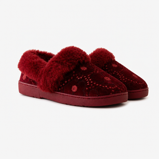 Dr Keller ROSALEE Womens Full Slippers Burgundy