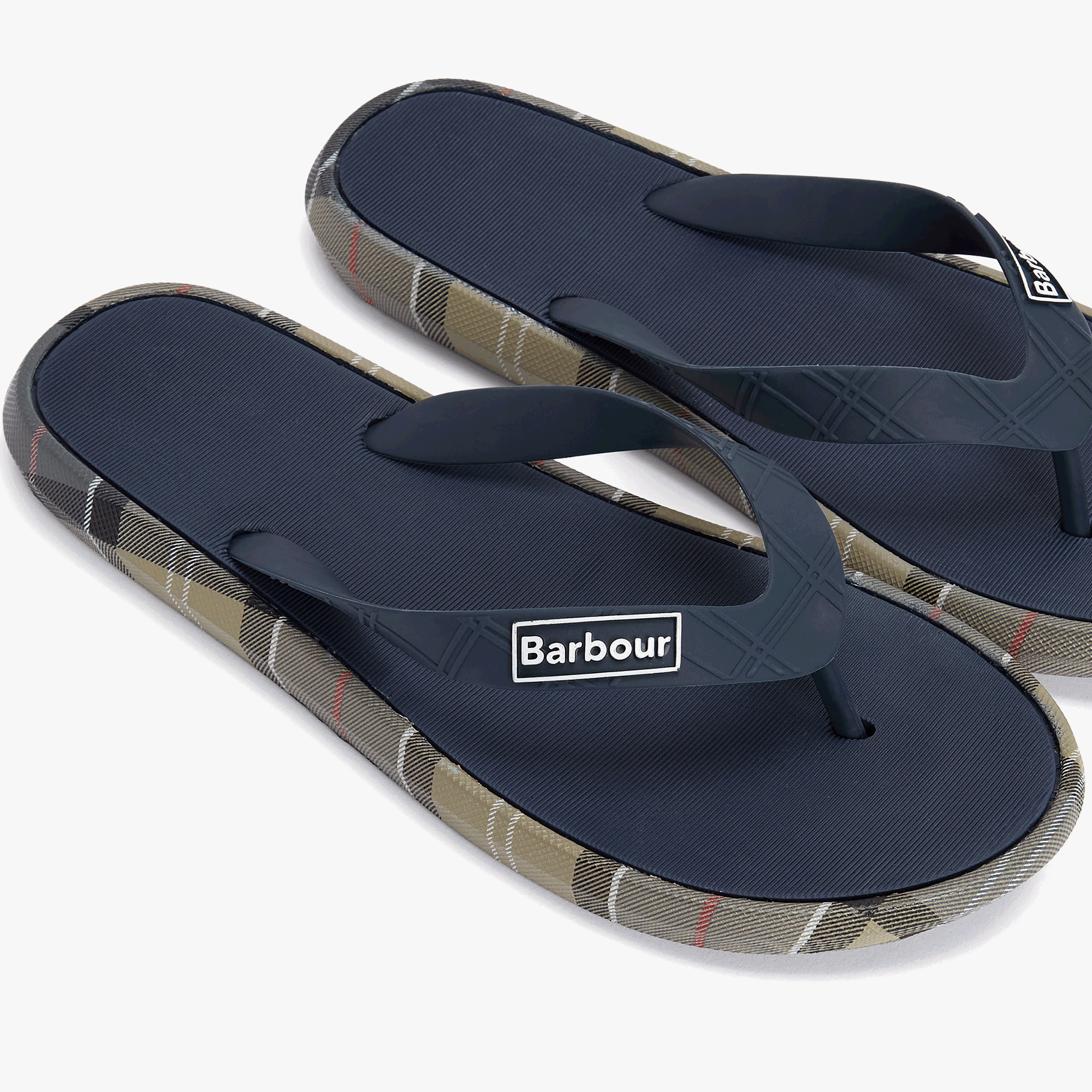 Barbour OAKDALE Mens Flip-flops Navy/Dress Tartan