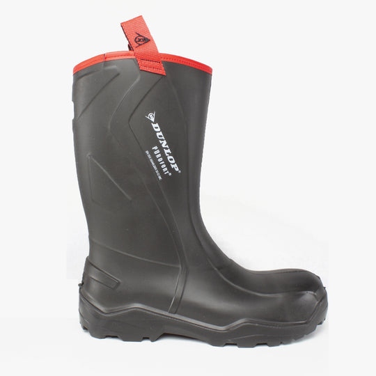 Dunlop PUROFORT+ RUGGED Mens Waterproof Insulated Safety Wellingtons Black