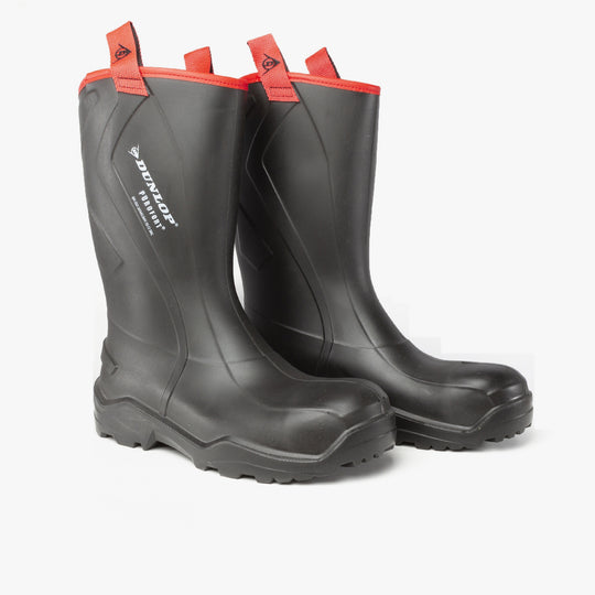 Dunlop PUROFORT+ RUGGED Mens Waterproof Insulated Safety Wellingtons Black