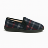Dunlop MARTYN Mens Lined Textile Full Slippers Navy Check