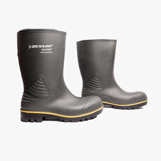 Dunlop Acifort HD Calf Mens Agricultural Wellington Boots Green