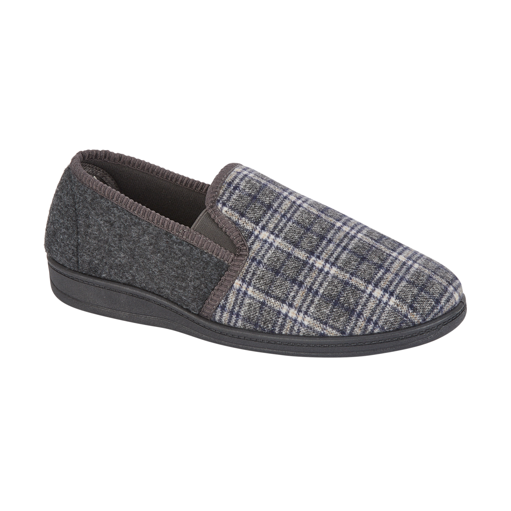 Jo & Joe EAMON Mens Full Slippers Grey